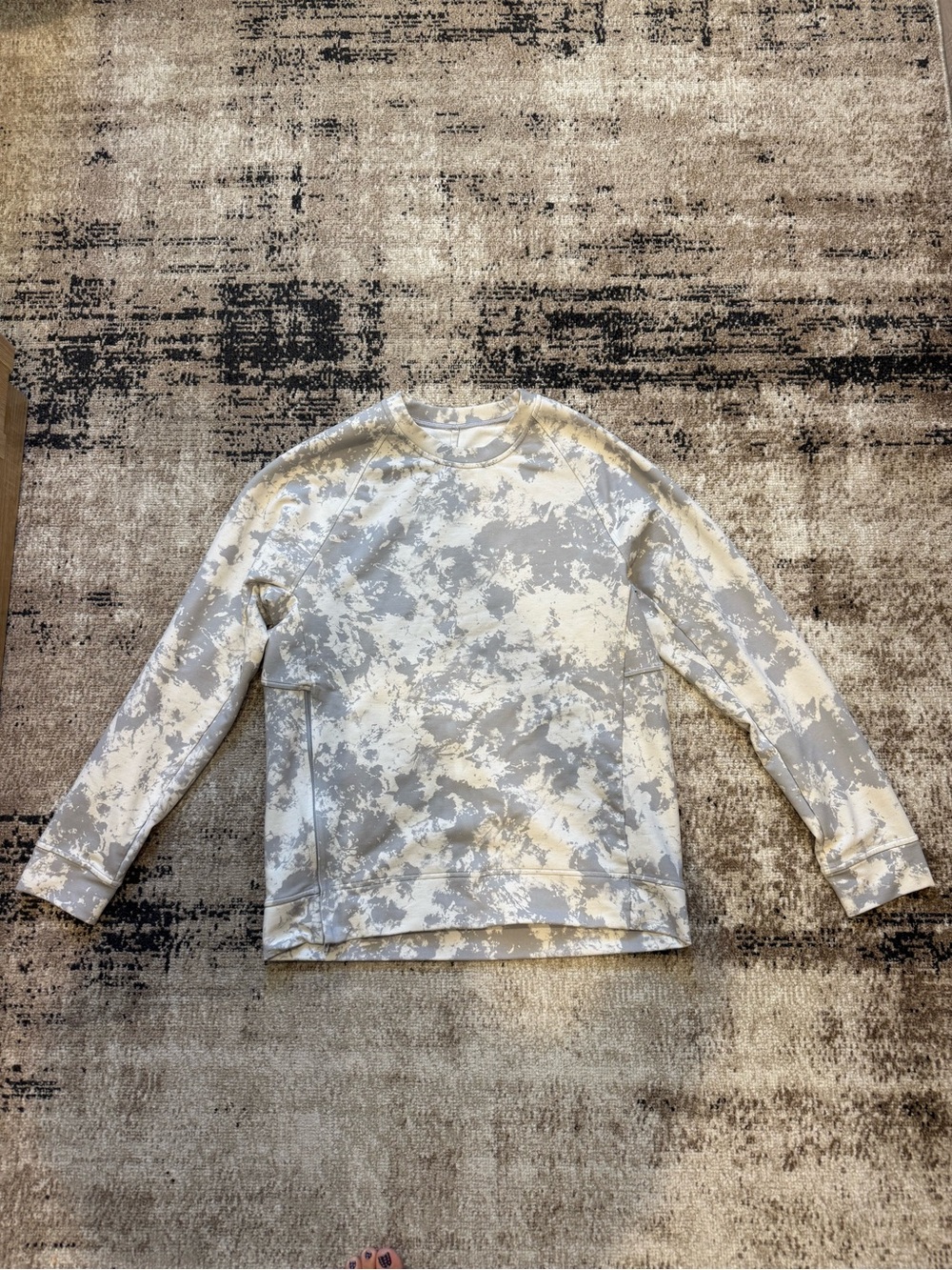 Lululemon Gray & Cream Camo Crewneck Sweatshirt